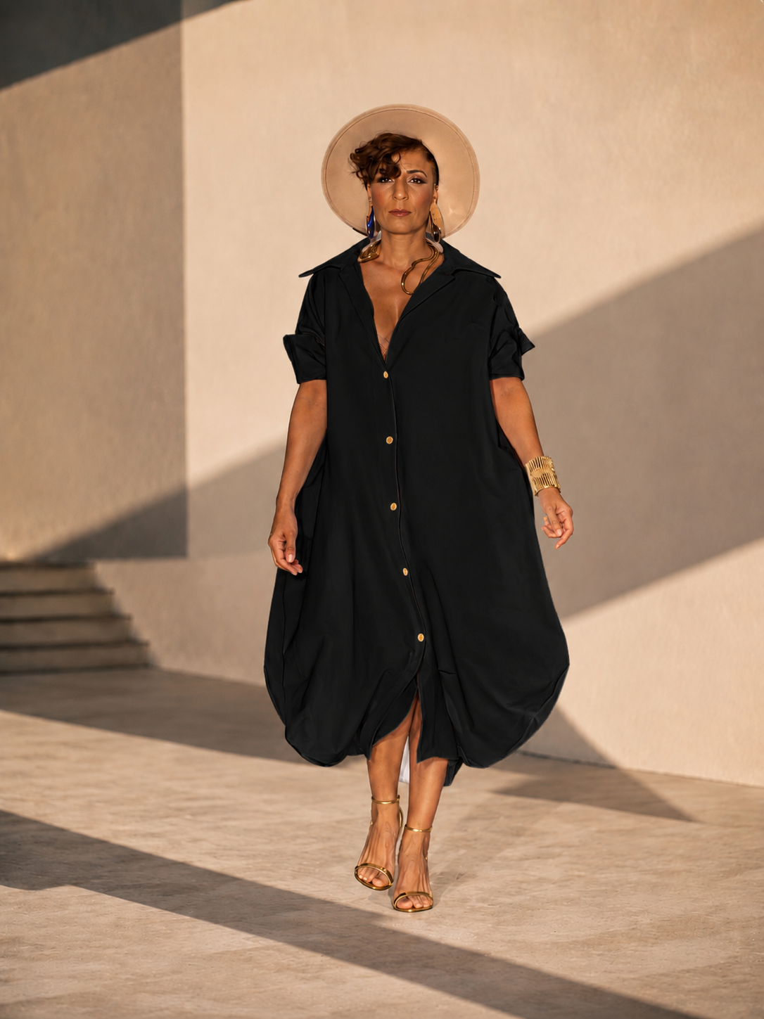 The FLY Button-up Shirt Dress
