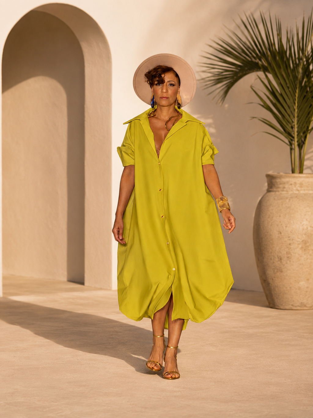 The FLY Button-up Shirt Dress