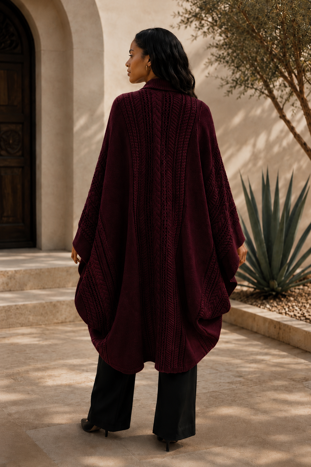 Long Sweater Knit Fly Jacket
