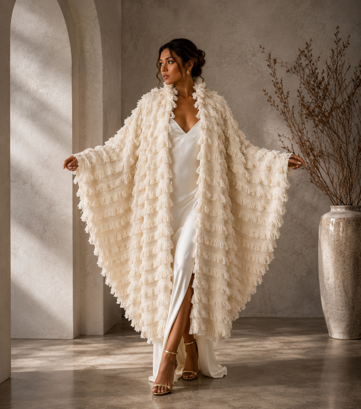 Wool Fringe Fly Jacket