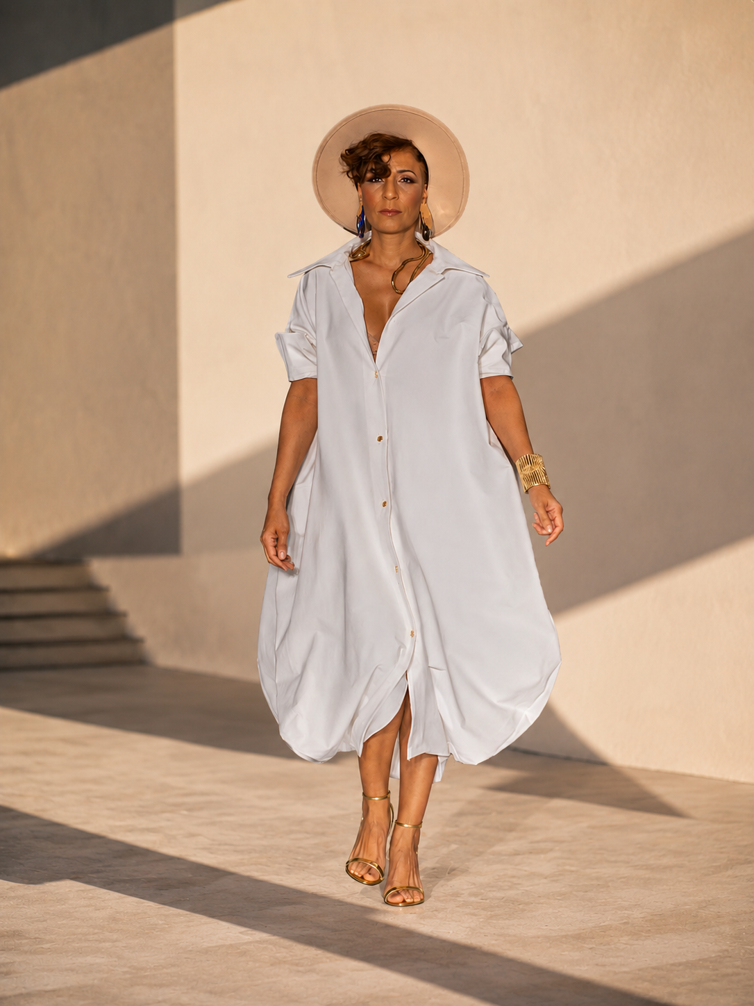 The FLY Button-up Shirt Dress