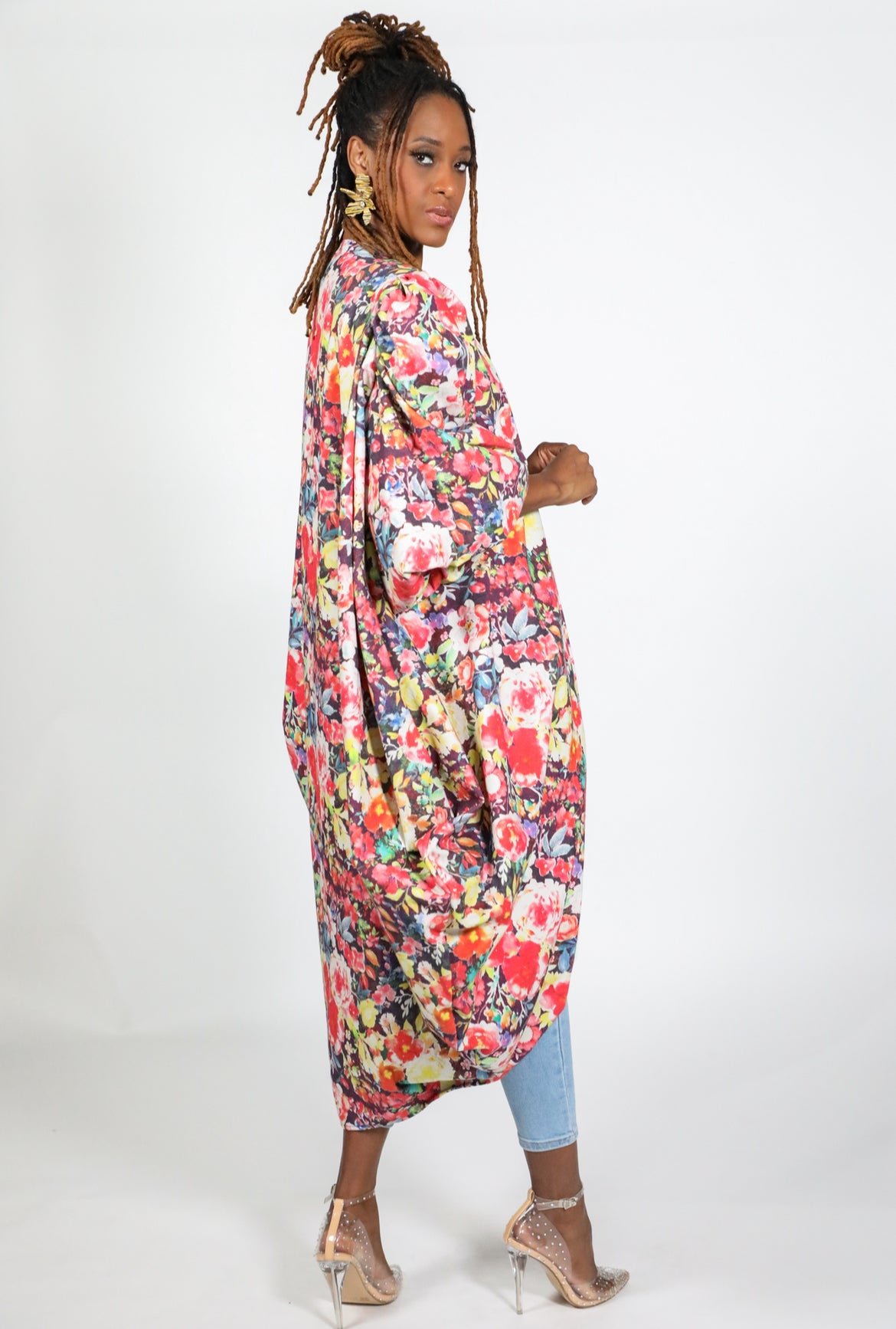 Floral Sleeved Fly Jacket