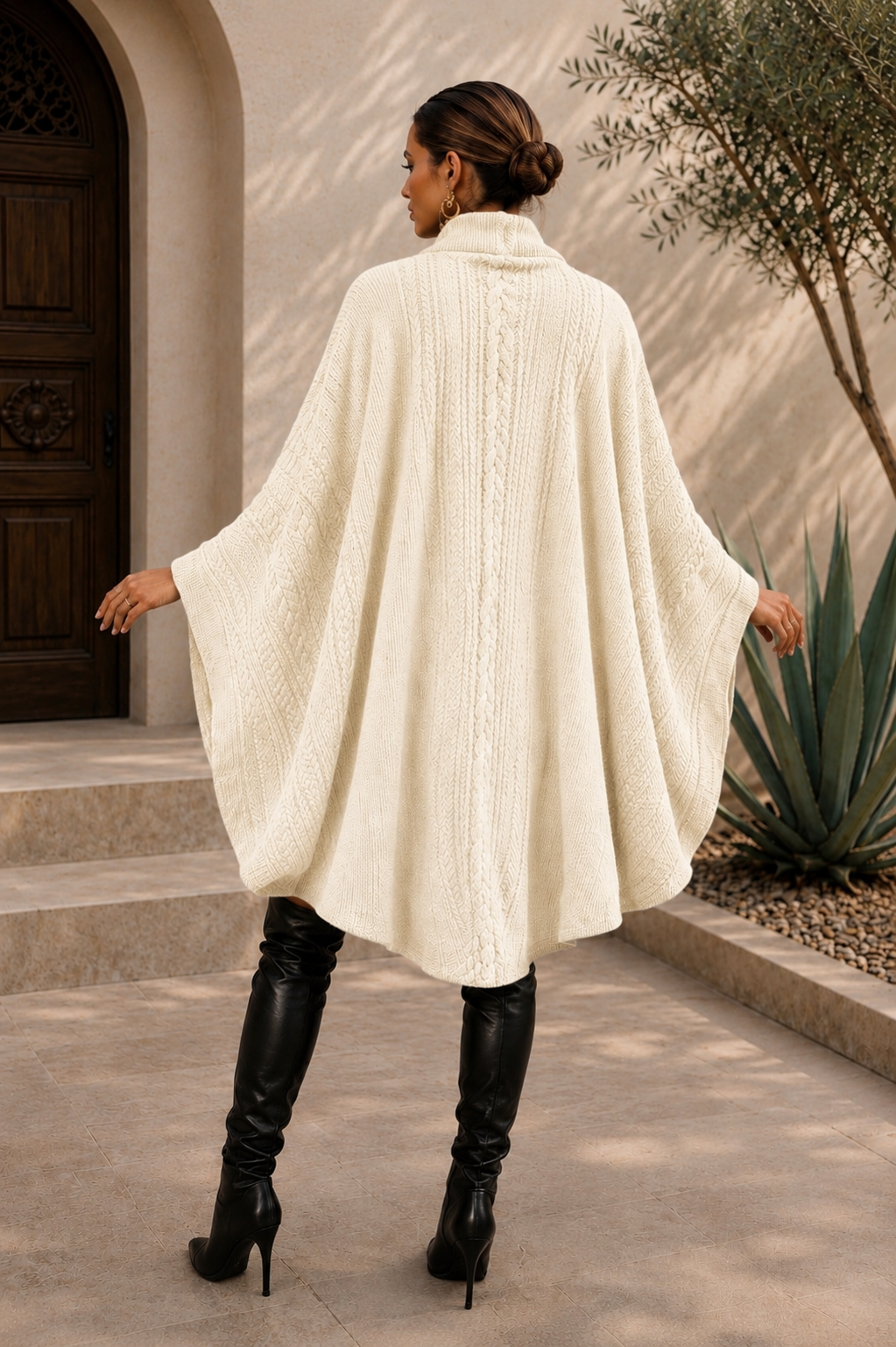 Short Sweater Knit Fly Jacket