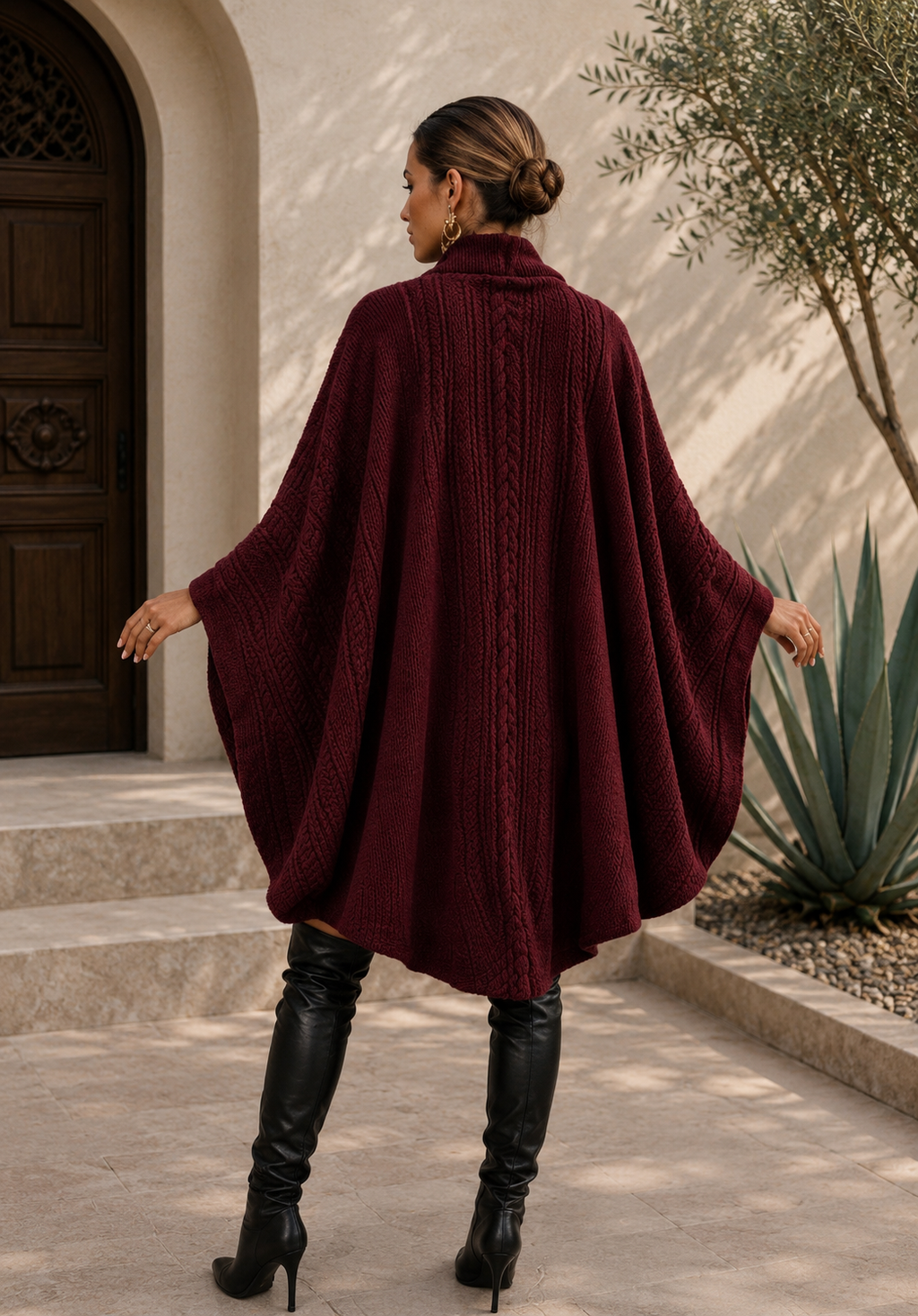 Short Sweater Knit Fly Jacket